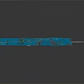 Durable Blue Hardware Utility Knife With Ring Handle And Worn Blade