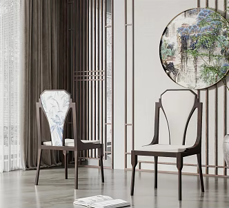 New Chinese Dining Chair 3d model