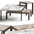 Modern Coffee Table With Marble Surface And Sleek Contemporary Design 3d model