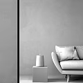 Light Blue Household Electrical Appliance Humidifier in Modern Living Room with Sofa and Wooden Stand