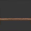 Wooden Bed Frame With Slatted Base On Reflective Dark Surface