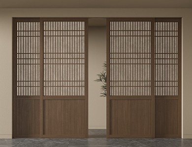 Quiet sliding door 3d model