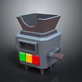 Functional Gray Daily Use Appliance With Top Opening Colorful Buttons Small Feet And Side Tube