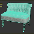 Elegant White Multi Seater Sofa with Button Tufted Padded Back Seat Black Legs Yellow Accents