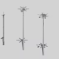 High pole lamp combination lamp square lamp 3d model