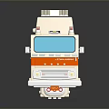 Toy Ambulance With White Body Orange Stripes Blue Windows And Roof Lights