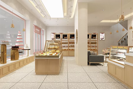 Modern Bakery Baking Dessert Cake Shop 3d model