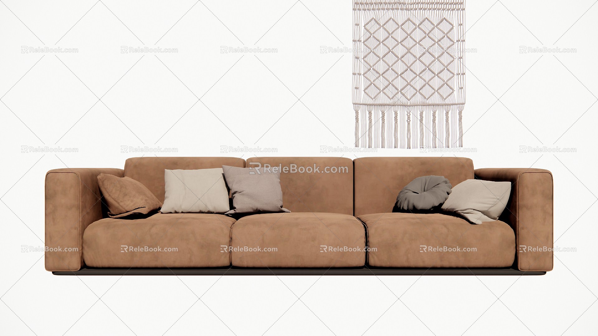 Modern Three-Seat Sofa 3d model