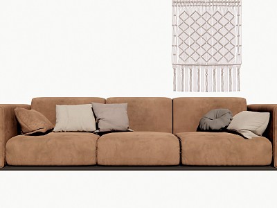 Modern Three-Seat Sofa 3d model