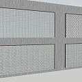 Textured Building Exterior Wall Design With Panel Patterns And Grid Structure 3d model