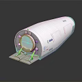White ESA ATV Space Cargo Module Structure Design For Missions 3d model