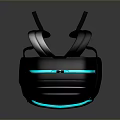 Stylish Black Backpack with Blue Glowing Lines and Modern Design for Daily Use
