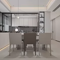 Modern Living and Dining Room Interior Design With White Blinds Sofa Coffee Table And Plants