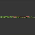Modern Campus Architectural Model with Red Roof Buildings Green Spaces and Sports Field