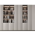 Modern Bookcase Interior Design With Integrated Lighting And Decorative Books