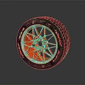High Quality Automotive Tire With Red Alloy Wheel Rim For Vehicle Enhancement