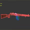 Vintage Submachine Gun With Wooden Stock And Drum Magazine Metallic Body Classic Design