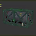 Heavy Duty Gas Cylinders Storage Equipment With Black Metal Cross Frame And Yellow Warning Labels
