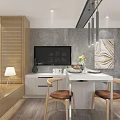 Modern Apartment Interior Design With Open Living Space Sofa Dining Table And Decor