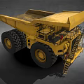Yellow Heavy Duty Dump Truck With Large Tires And Open Bed Design