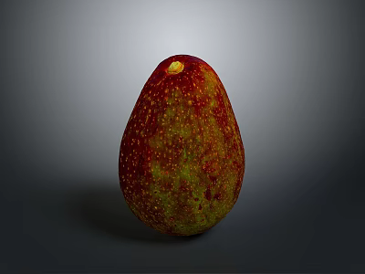 Ripe Fresh Juicy Mango with Red and Green Spotted Oval Skin Ideal for Healthy Snacks 3d model