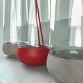 Modern Decorative Ornament Set With Glass Vases Metal Candle Holders And Geometric Spherical Decor