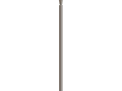 Slender Gray Pole Outdoor Light For Garden Pathway Illumination Design 3d model