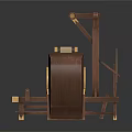 Traditional Vintage Wooden Weaving Looms With Spinning Wheel And Cotton Yarn