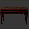 Traditional Wooden Table With Carved Details And Storage Drawers For Home Living