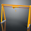 Yellow Industrial Gantry Crane Equipment with Frame Beam and Hook