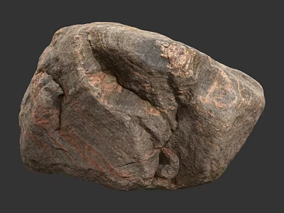 Natural Wood Stone Featuring Rough Surface Texture And Earthy Color Tones 3d model