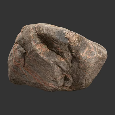 Natural Wood Stone Featuring Rough Surface Texture And Earthy Color Tones 3d model
