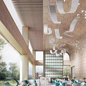 Modern Leisure Area Sales Office Sales Center Negotiation Area Rest Area Water Bar Area Front Desk Club Center 3d model
