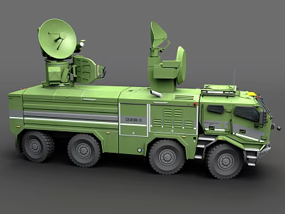 radar vehicle fire control radar military radar vehicle 3d model