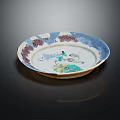 Artistic Ceramic Plate Decoration With Hand painted Colorful Figures And Traditional Patterns