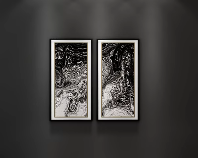 modern abstract painting abstract decorative painting 3d model