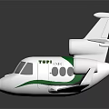 White Spaceplane With Green Stripe And Twin Engines For Space Exploration