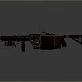 Browning Machine Gun Browning Gatling White Machine Gun Machine Gun Bullet Military 3d model