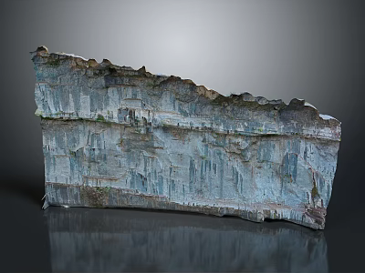 Natural Rock Structure As Scene Component With Rough Layered Weathered Surface 3d model