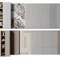 Sofa Background Wall Ornaments Book Ornaments Combination 3d model