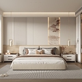 New Chinese Style Home Bedroom 3d model