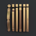 Golden Decorative Door Handles With Carved Patterns For Modern Cabinet Doors