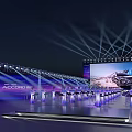 All New Accord Car Display On Stage With Lighting And City Desert Background