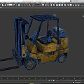 Forklift Transport Forklift Tractor Earth Cattle Tool Vehicle Low Face Number Low Model Simple Model Game Sub-era Film and Television Level Super Realistic High Precision 3d model