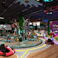 Disney Themed Mall Store With Cartoon Characters Toys Decorations Lighting And Kids Shopping Area