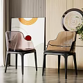 Transparent Modern Dining Chairs With Black Legs And Wall Art Indoor Plant Decor