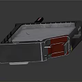 Handheld Detection Device With Antenna Transparent Panel And Gray Red Casing