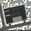 Modern Large Scale Industrial Plant Layout With Office Buildings Greenery And Parking Area