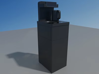Modern Black Standing Water Dispenser As Home Daily Electrical Appliance 3d model