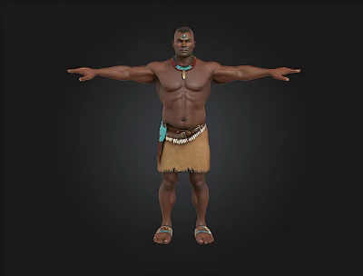 Africans Black Primitive people Tribal people Indigenous people 3d model